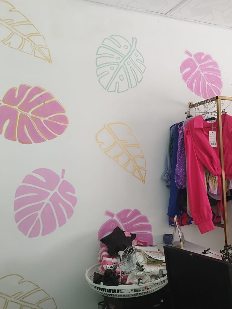 Mural de Alexandra colección Monstera