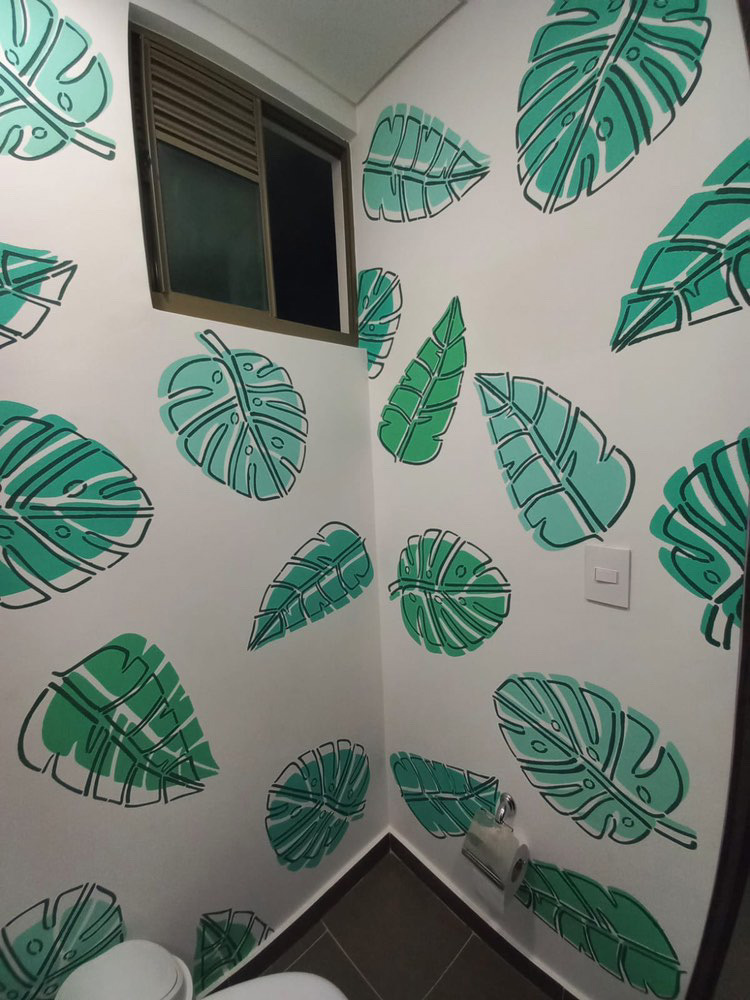 Mural de Daniela colección Monstera